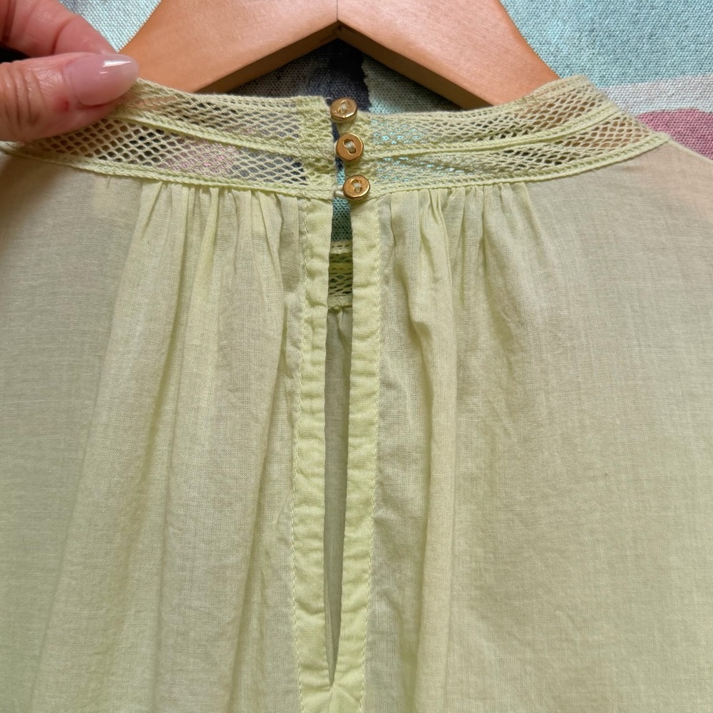 Ulla Johnson Annetta Ruffle Blouse in Pistachio in Size 4 EUC - Picture 13 of 15